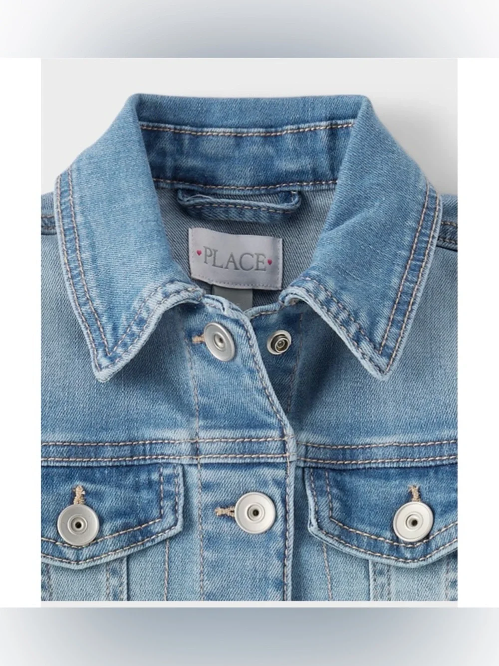 The Children's Place Light Wash Denim Jean Jacket - Blue